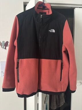 The North Face Coral and Black Fleece Zip Jacket